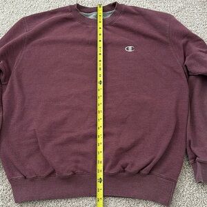 Champion Heathered Cranberry Crewneck